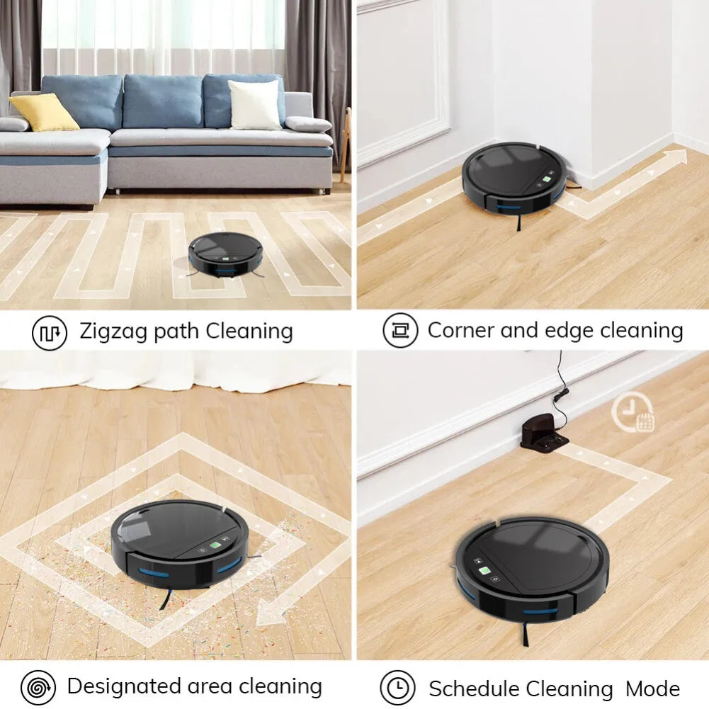 Robotic Vacuum Cleaner Mop Tuya WiFi Smart Robot Floor Dry Wet Sweeping Auto UK