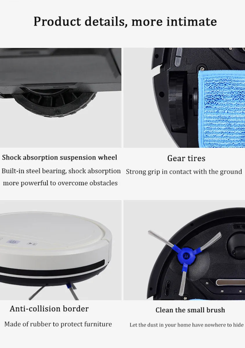 Robotic Vacuum Cleaner Mop Tuya WiFi Smart Robot Floor Dry Wet Sweeping Auto UK