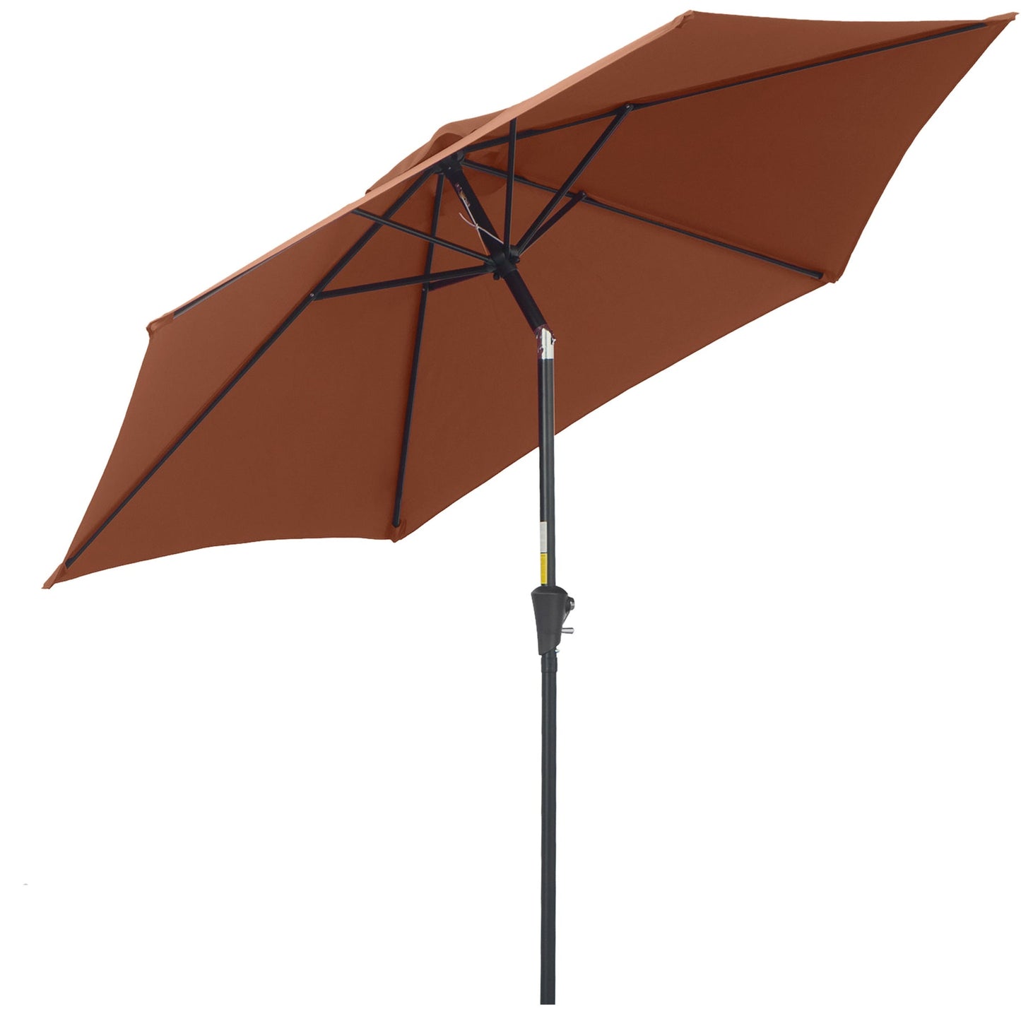 Patio Umbrella Parasol Sun Shade Tilt Crank Garden Aluminium 2.7M