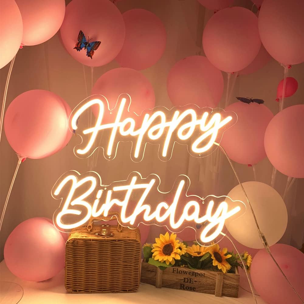 Large Happy Birthday Sign 98x20 cm