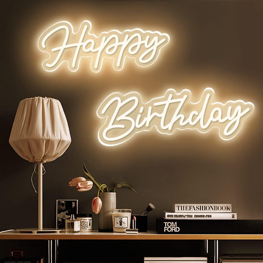 Large Happy Birthday Sign 98x20 cm