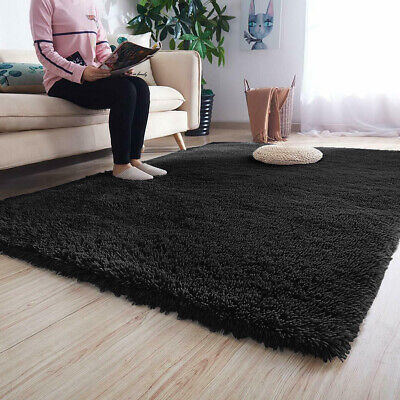 Thick Large Anti Slip Shaggy Rugs Soft Fluffy Rug Living Room Bedroom Carpet Mat