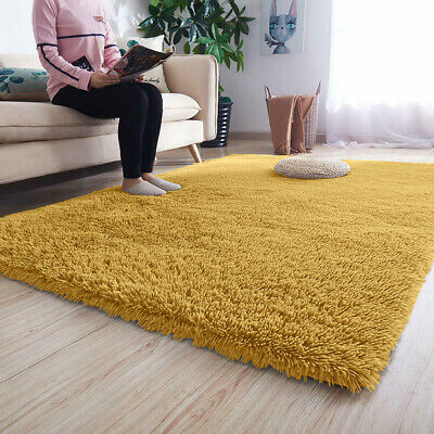 Thick Large Anti Slip Shaggy Rugs Soft Fluffy Rug Living Room Bedroom Carpet Mat