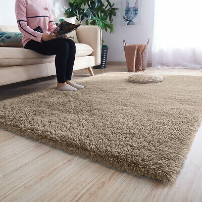 Thick Large Anti Slip Shaggy Rugs Soft Fluffy Rug Living Room Bedroom Carpet Mat