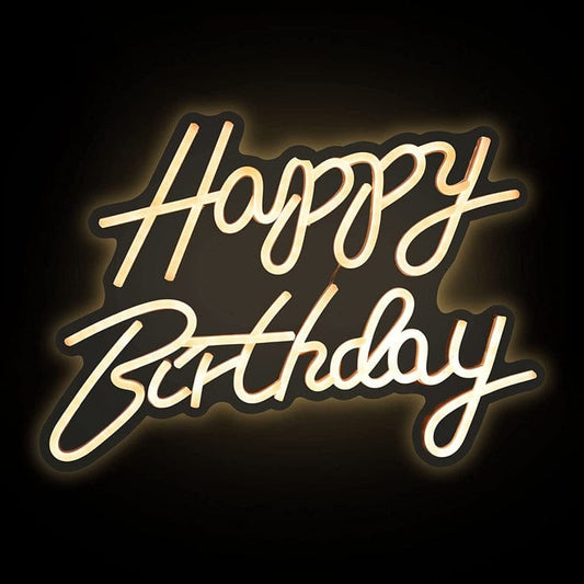 Neon Happy Birthday Sign