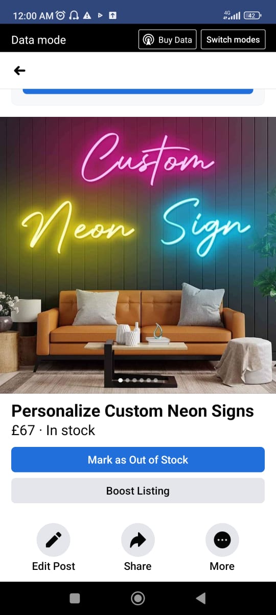 Design Personalised Custom Neon Signs LED Night Light Wall Mount Wedding