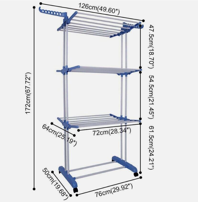 Extra Large Foldable Outdoor Laundry Dryer Rack Line