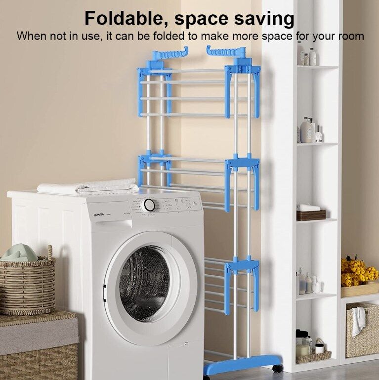 Extra Large Foldable Outdoor Laundry Dryer Rack Line