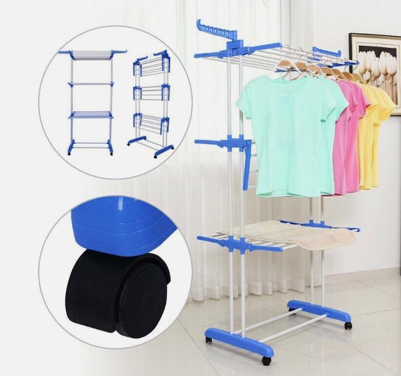 Extra Large Foldable Outdoor Laundry Dryer Rack Line