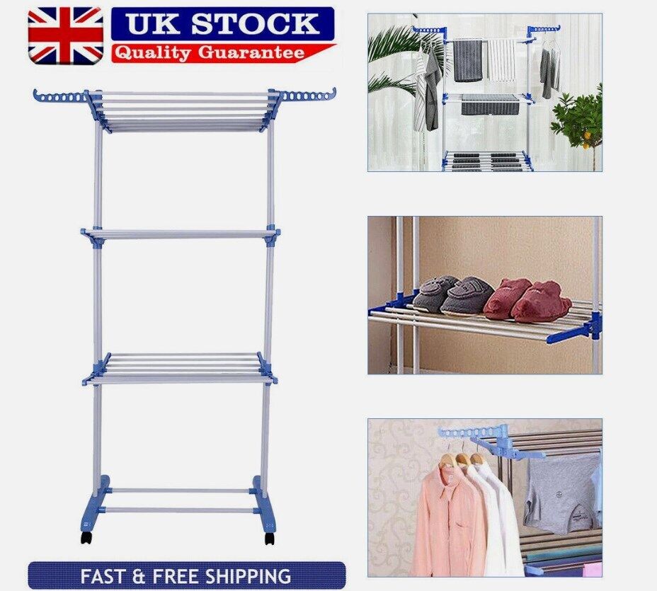 Extra Large Foldable Outdoor Laundry Dryer Rack Line