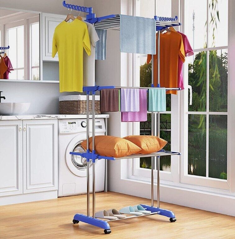 Extra Large Foldable Outdoor Laundry Dryer Rack Line