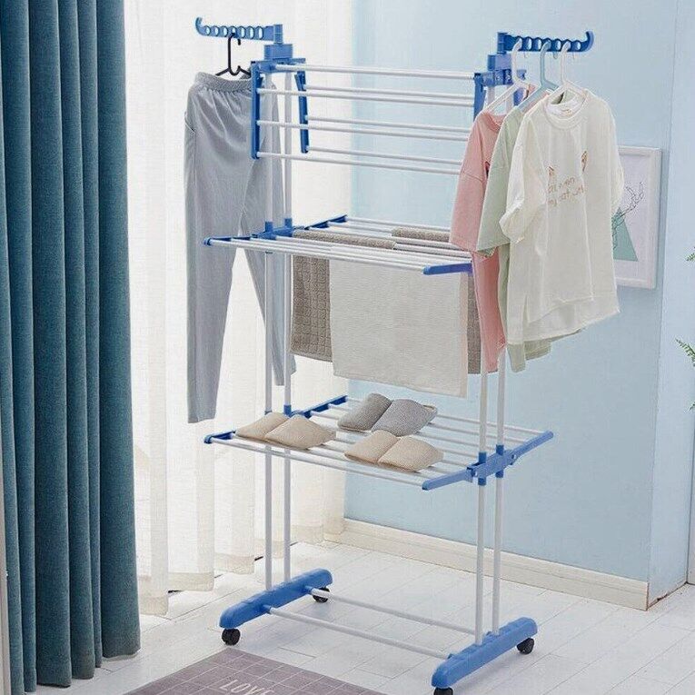 Extra Large Foldable Outdoor Laundry Dryer Rack Line