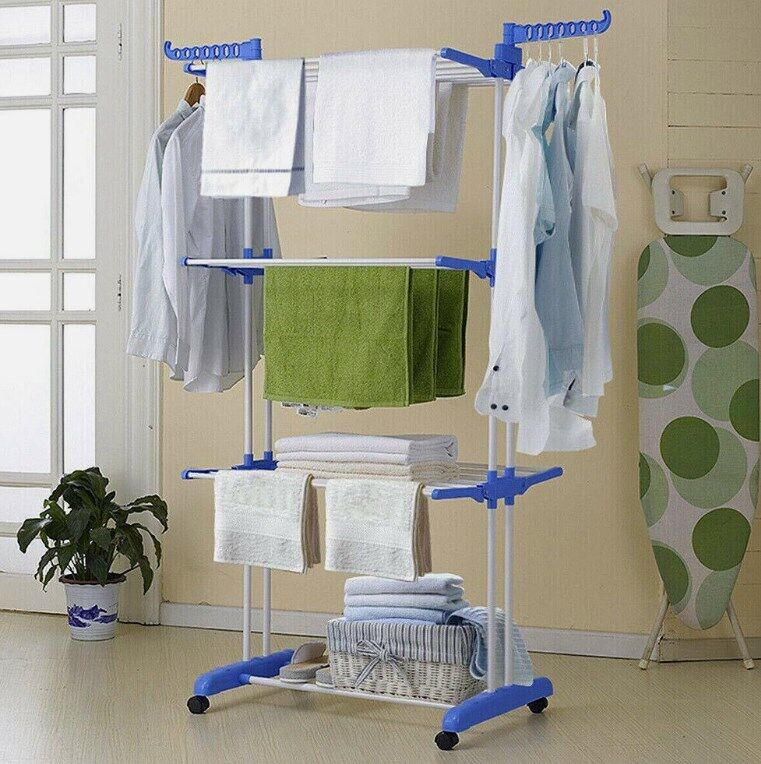 Extra Large Foldable Outdoor Laundry Dryer Rack Line