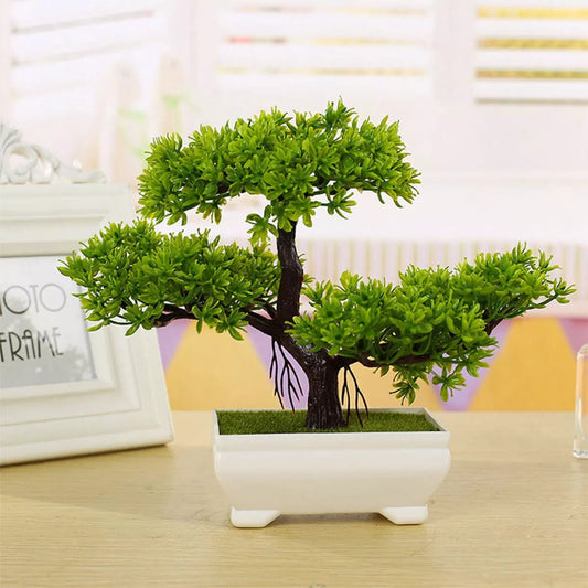 Bonsai Artificial Fake Tree In Pot Plants Home Office Pine Tree Garden