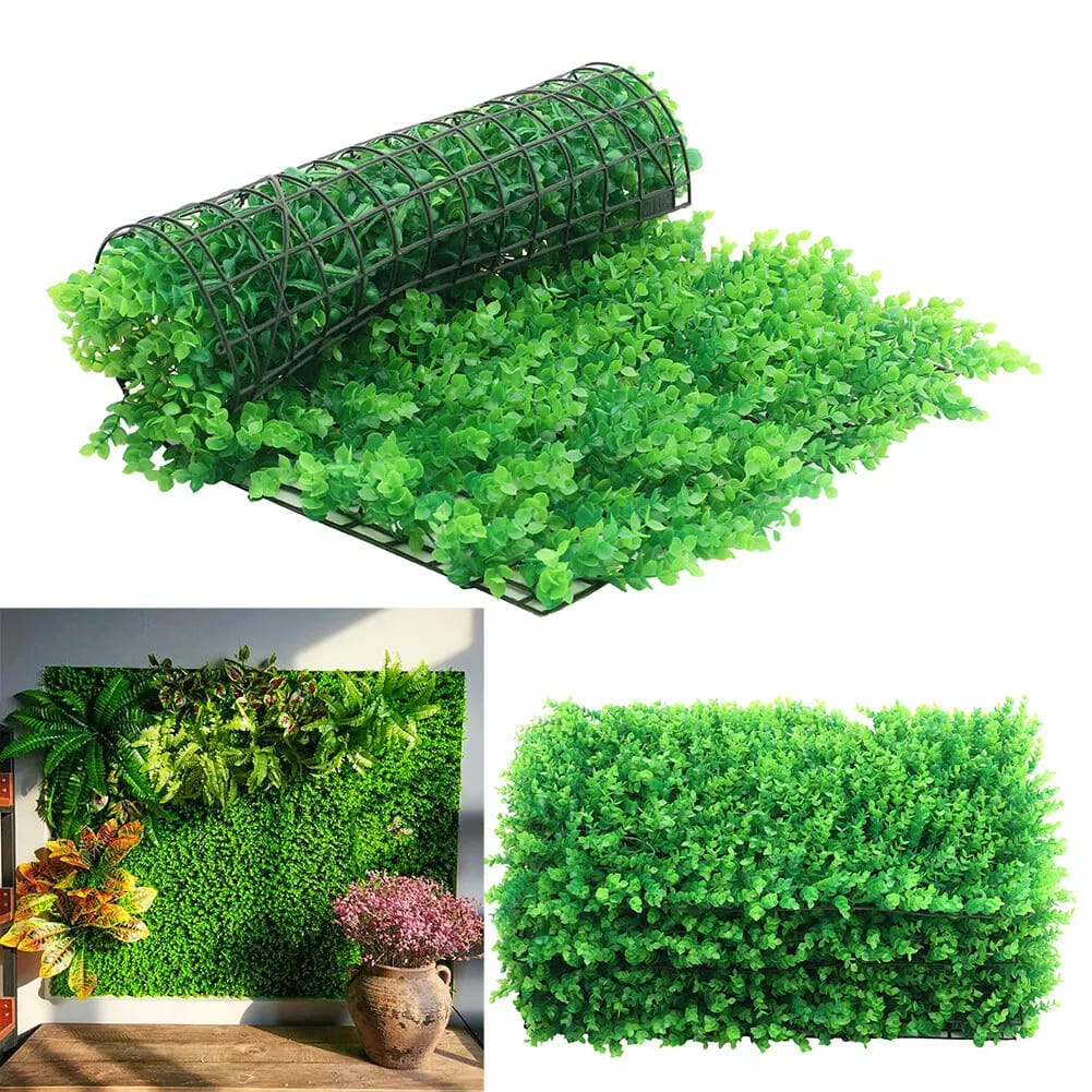 6X Artificial Plant Fence Greenery Wall Hedge Grass Mat Foliage Screen Panels UK