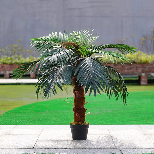 Large Artificial Potted Plant Palm Tree Bamboo Realistic Fake Home Outdoor Decor