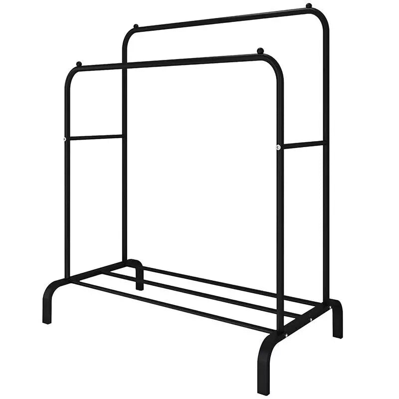 Heavy Duty Double Clothes Rail Hanging Rack Garment Display Stand Shoes Storage