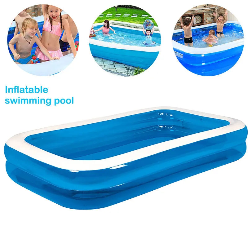 Large Family Inflatable Swimming Pool Garden Outdoor Summer Fun Paddling Pools