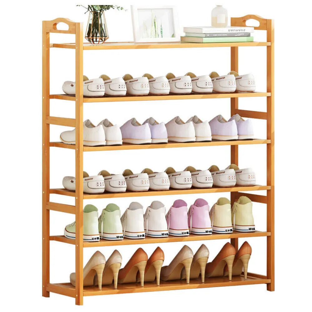 4 5 6 TIERS BAMBOO SHOE RACK