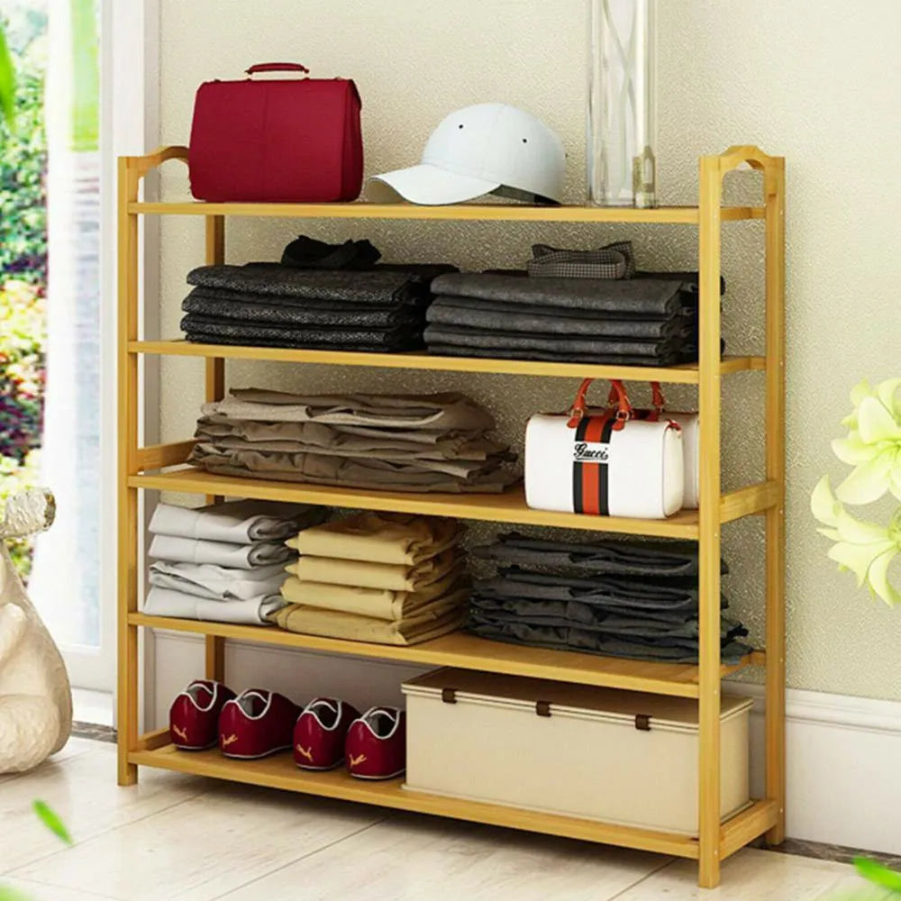 4 5 6 TIERS BAMBOO SHOE RACK