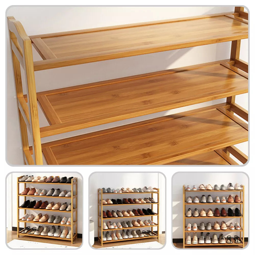 4 5 6 TIERS BAMBOO SHOE RACK