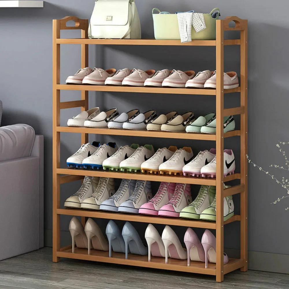 4 5 6 TIERS BAMBOO SHOE RACK