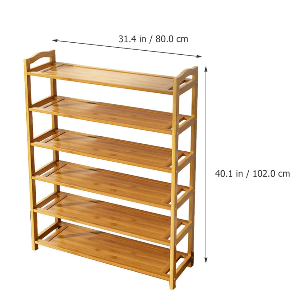 4 5 6 TIERS BAMBOO SHOE RACK