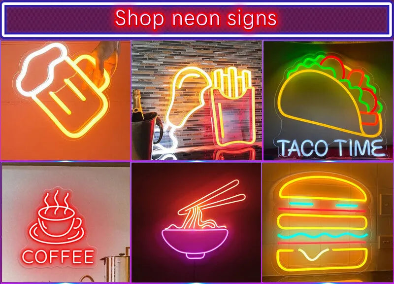 Design Personalised Custom Neon Signs LED Night Light Wall Mount Wedding