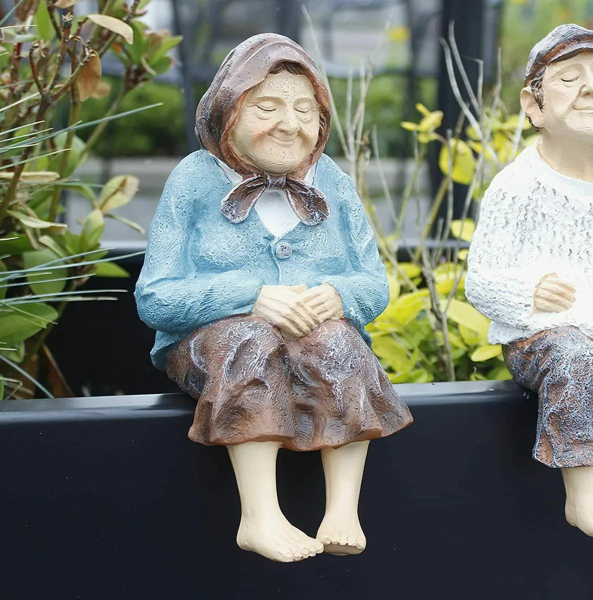 Grandparents Garden Ornaments Grandma Grandad Figures Nana Papa Statues Home