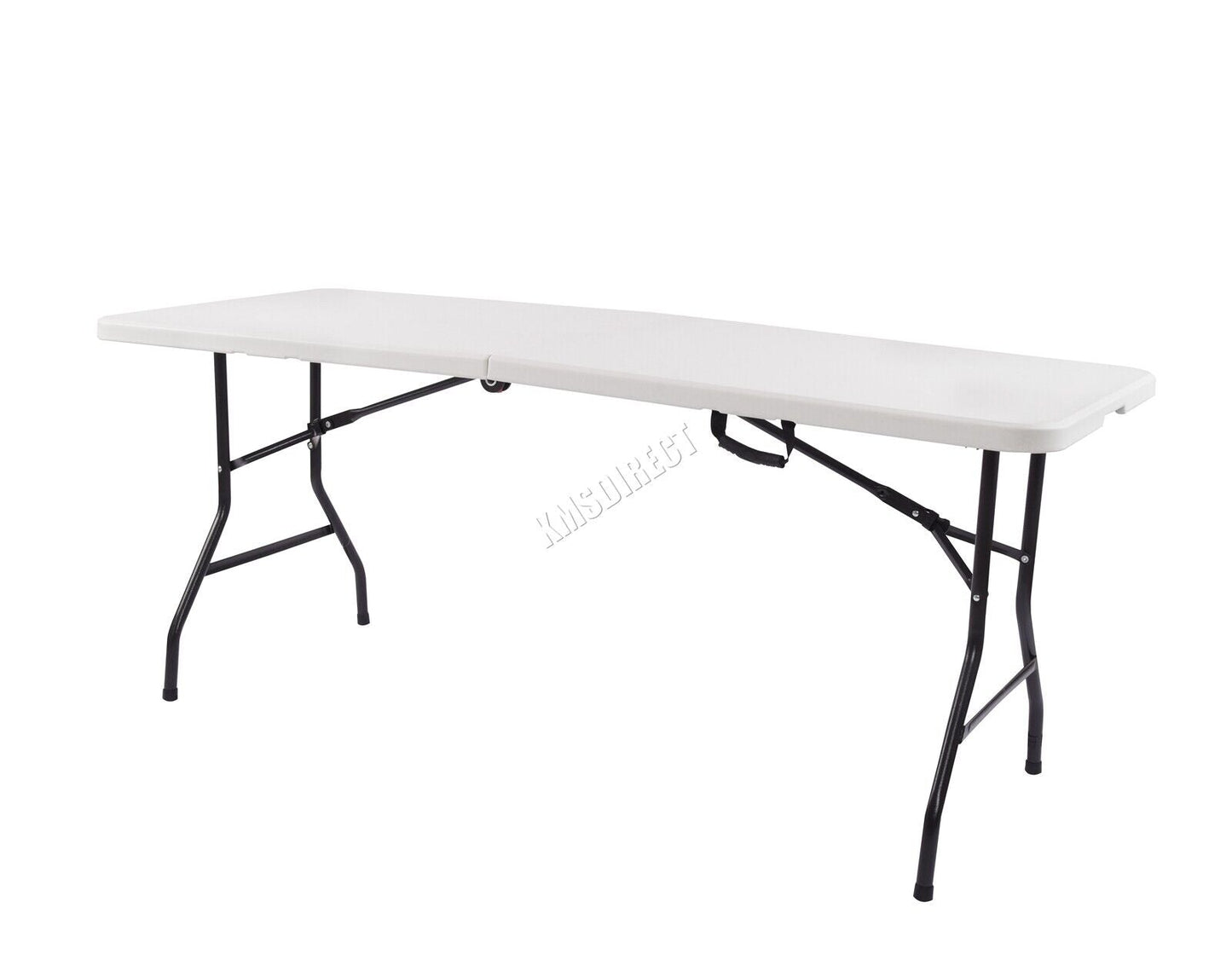 6FT 1.8M Folding Trestle Table Heavy Duty Plastic Camping Garden Party