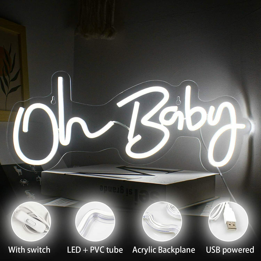 Neon Oh Baby Sign