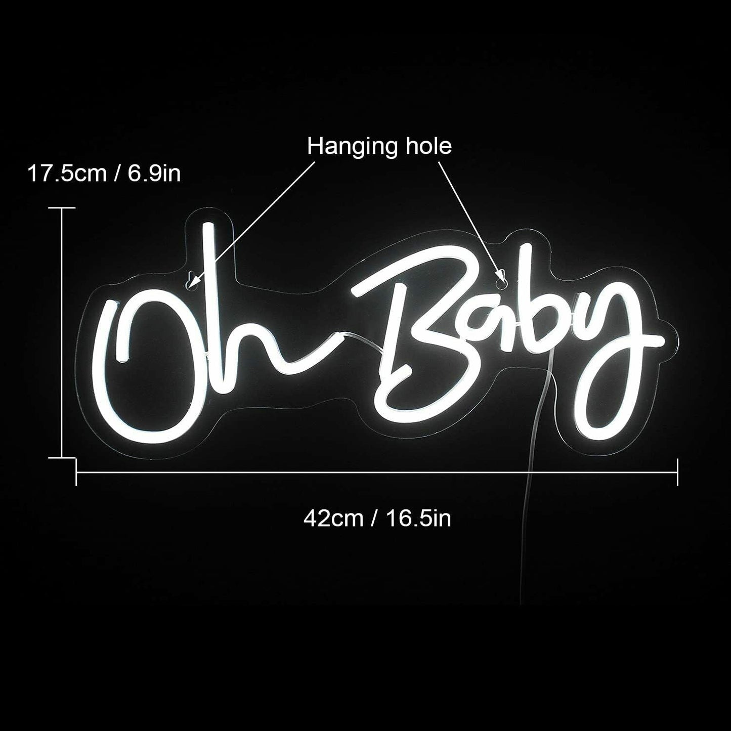 Neon Oh Baby Sign