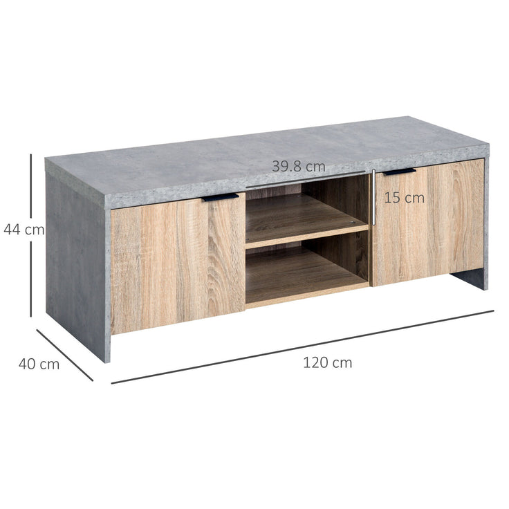 Modern TV Cabinet Stand Unit Wooden Media Storage Space Shelves W/ Doors Drawer