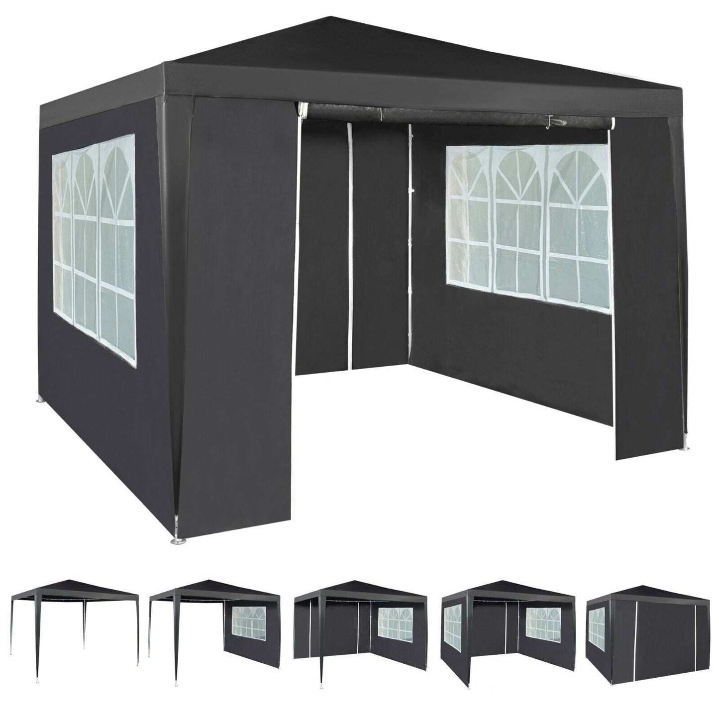 3x3m Gazebo with Side Panels