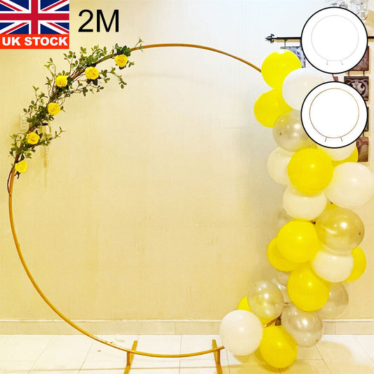 2M Metal Round Balloon Wedding Arch