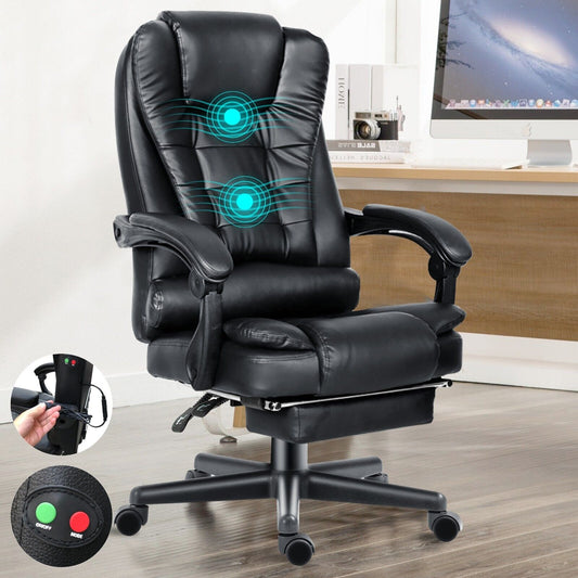 Massage Office Chair Gaming PC Computer Desk Executive Swivel Recliner Chairs