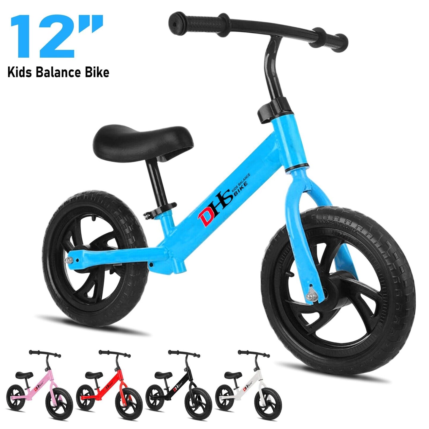 12" Kids Balance Bike Walking Running Training Bicycle For 2-6 Years Children