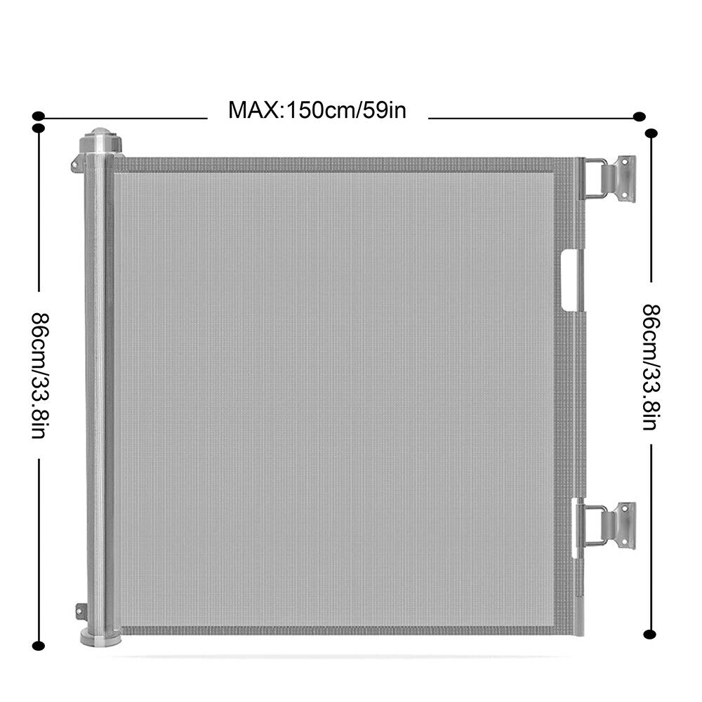 150cm/180cm Retractable Safety Guard Baby Gate Latch Toddler Pet Dog Puppy Wide