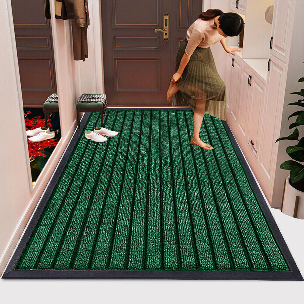 Heavy Duty Rubber Barrier Mat Non Slip Door Mats Hallway Runner Rug Kitchen Rugs