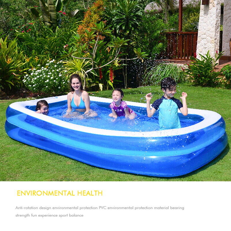 Large Family Inflatable Swimming Pool Garden Outdoor Summer Fun Paddling Pools