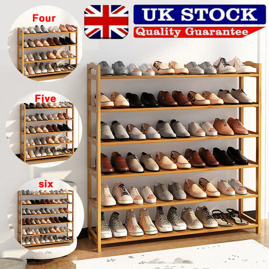 4 5 6 TIERS BAMBOO SHOE RACK