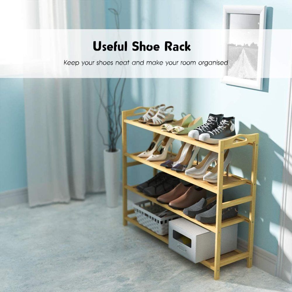 4 5 6 TIERS BAMBOO SHOE RACK