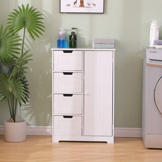 4-Drawer 1 Door Storage Cabinet