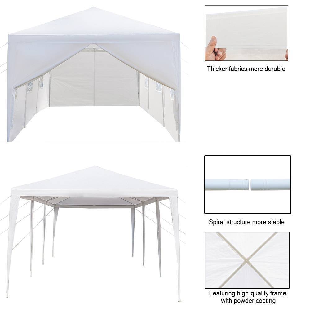 Party Tent 3x9m with 8 Walls Patio Garden Gazebo Marquee Canopy Pavilion White