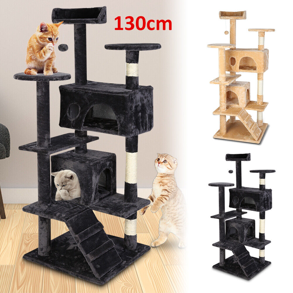 Large Multilevel Cat Tree Tower Cat Scratching Post Climbing Activity Centre New