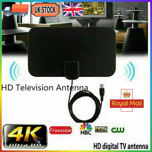 2000Miles Indoor TV Antenna Aerial HD Digital Signal Amplified Freeview 4K 1080P