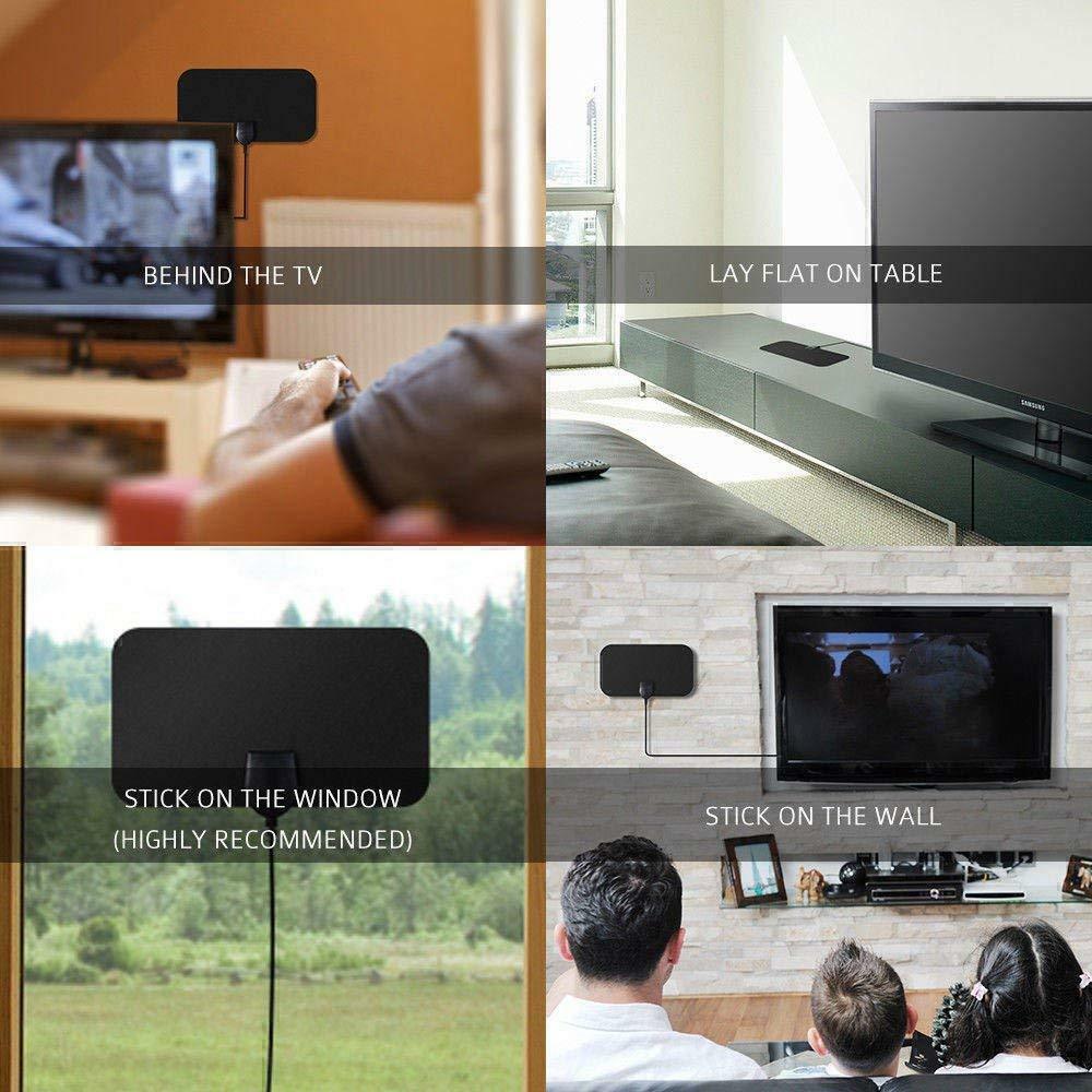 2000Miles Indoor TV Antenna Aerial HD Digital Signal Amplified Freeview 4K 1080P