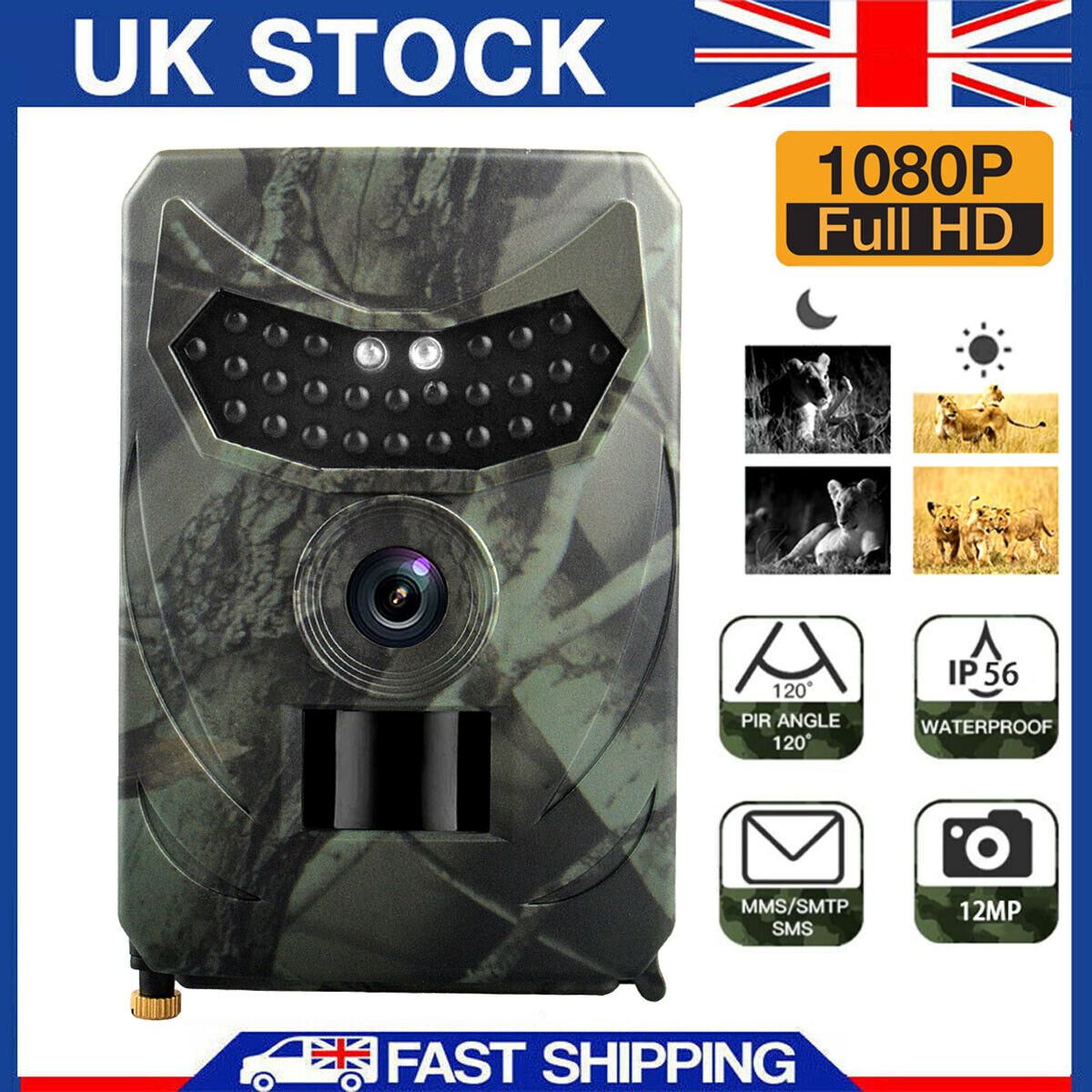 24MP Mini Hunting Trail Camera 1080P Wildlife Animal Trap IR Night Vision Cam UK