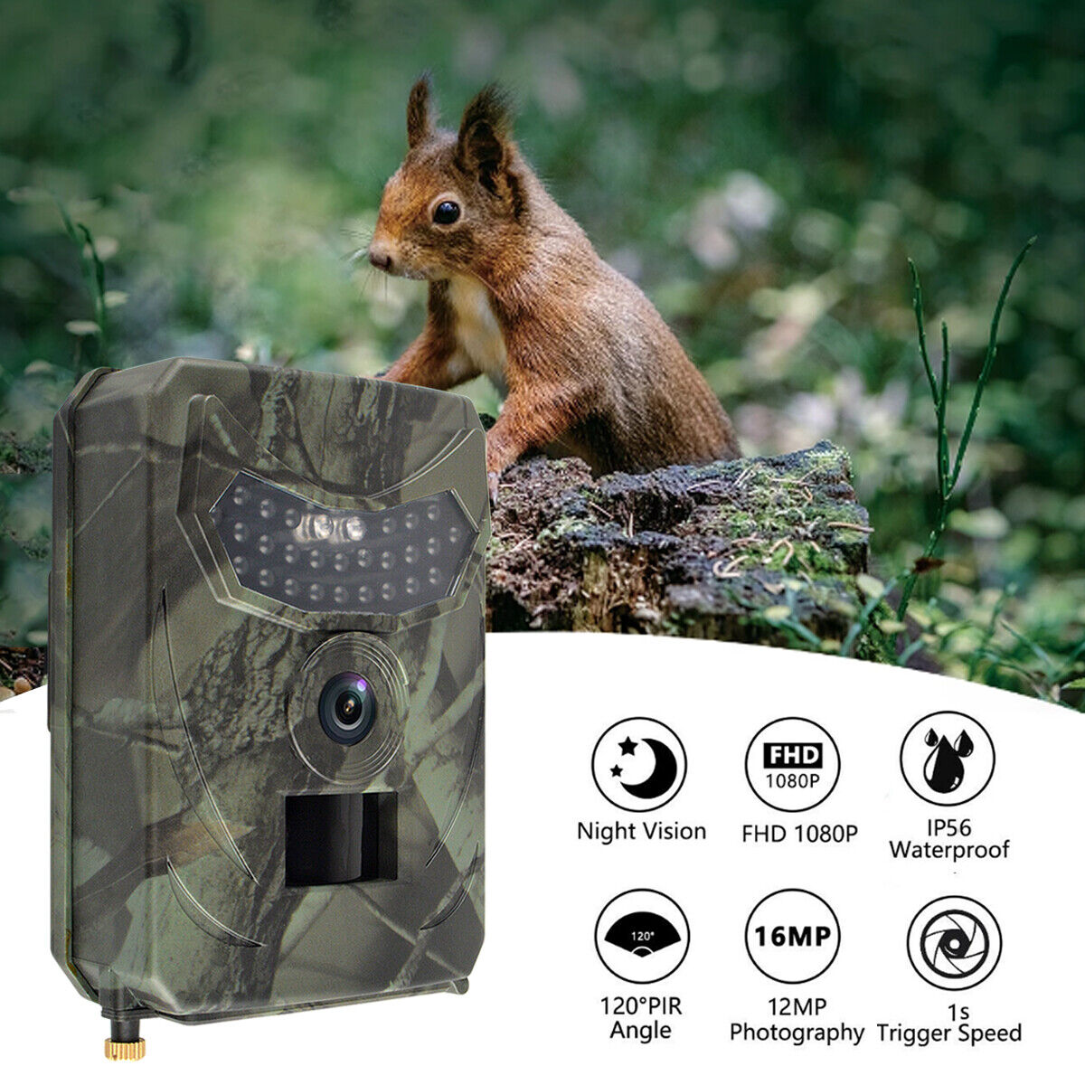 24MP Mini Hunting Trail Camera 1080P Wildlife Animal Trap IR Night Vision Cam UK