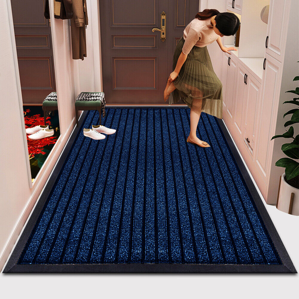 Heavy Duty Rubber Barrier Mat Non Slip Door Mats Hallway Runner Rug Kitchen Rugs